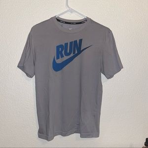 Grey Nike dry-fit shirt